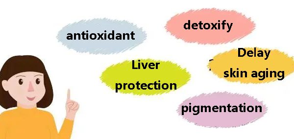 What does glutathione do to the skin