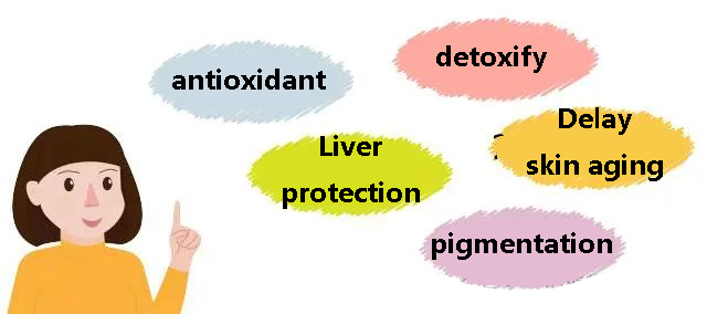 What does glutathione do to the skin