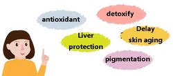 What does glutathione do to the skin?