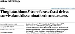 Novel mechanism of tumor metastasis mediated by glutathione S-transferase Gstt1