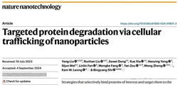 nanoparticle transport pathway itself leads to new strategies for targeting protein degradation